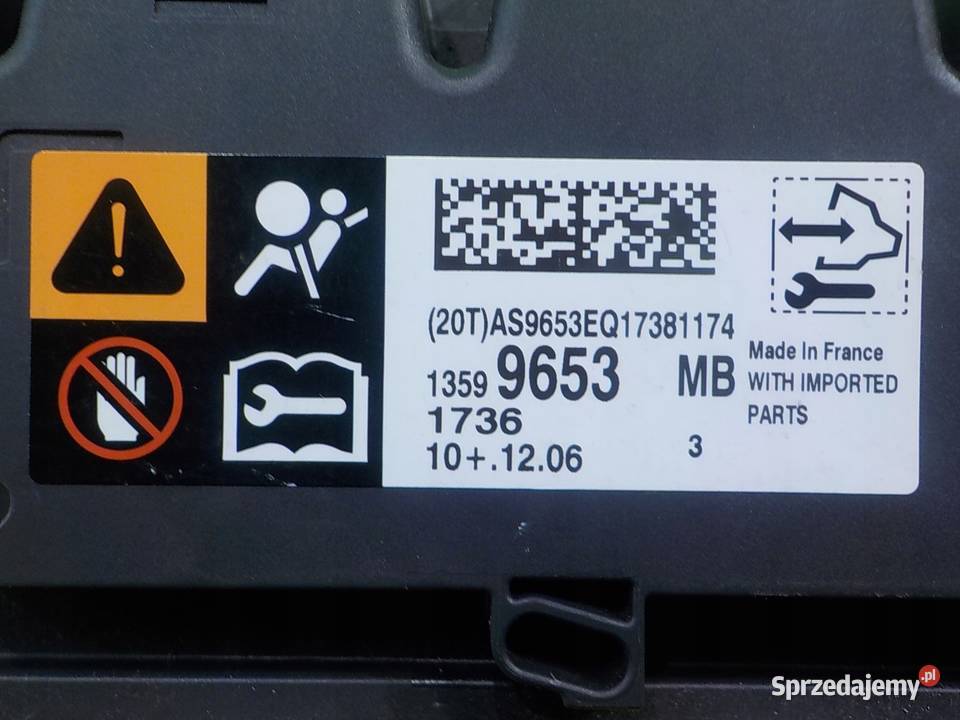 OPEL ASTRA J GTC 14T 16r 3D modul sensor AIRBAG mazowieckie