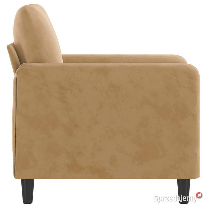 Fotel brązowy 60 obity aksamitem WM359429 Warszawa