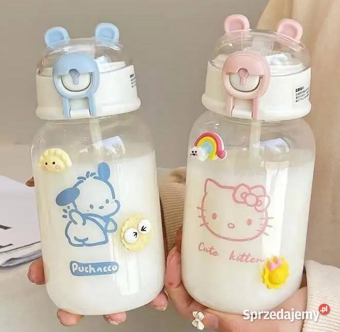 Butelka Bidon 600 ml Ze słomką HELLO KITTY Płock sprzedam