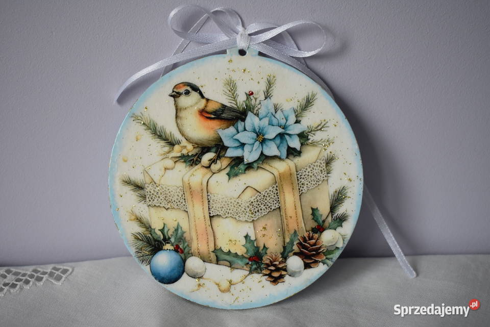 Świąteczna zawieszka decoupage dekoracja prezent Warszawa sprzedam