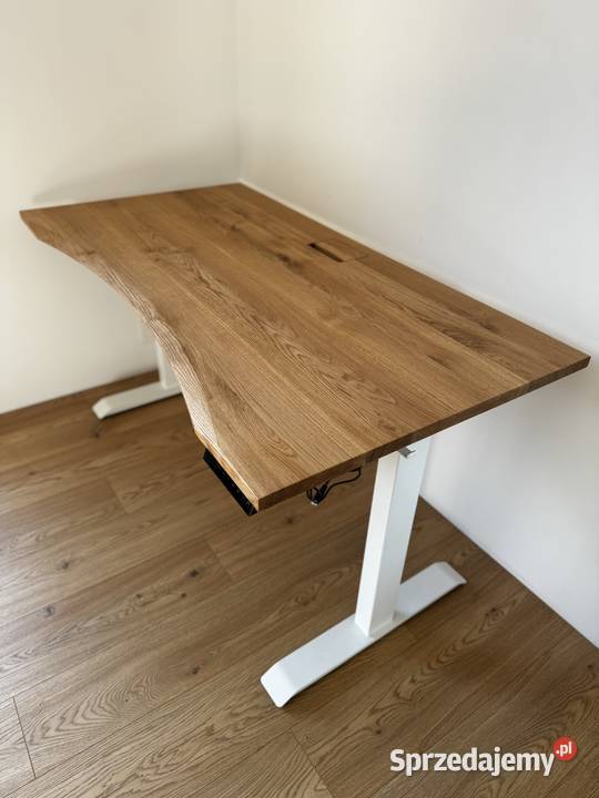 Biurko elektryczne z blatem dębowym Złochowice