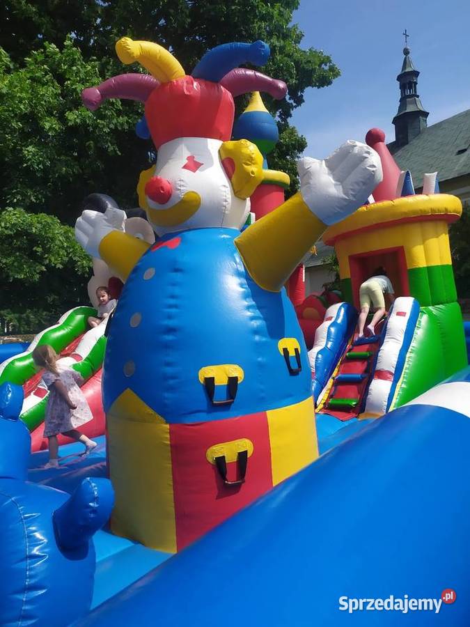 Zjeżdżalnie dmuchane biały miś wata cukrowa Dla Dziecka Siewierz