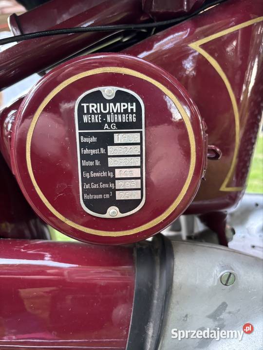 Triumph BD250 niekompletny 1939 podkarpackie Rzeszów