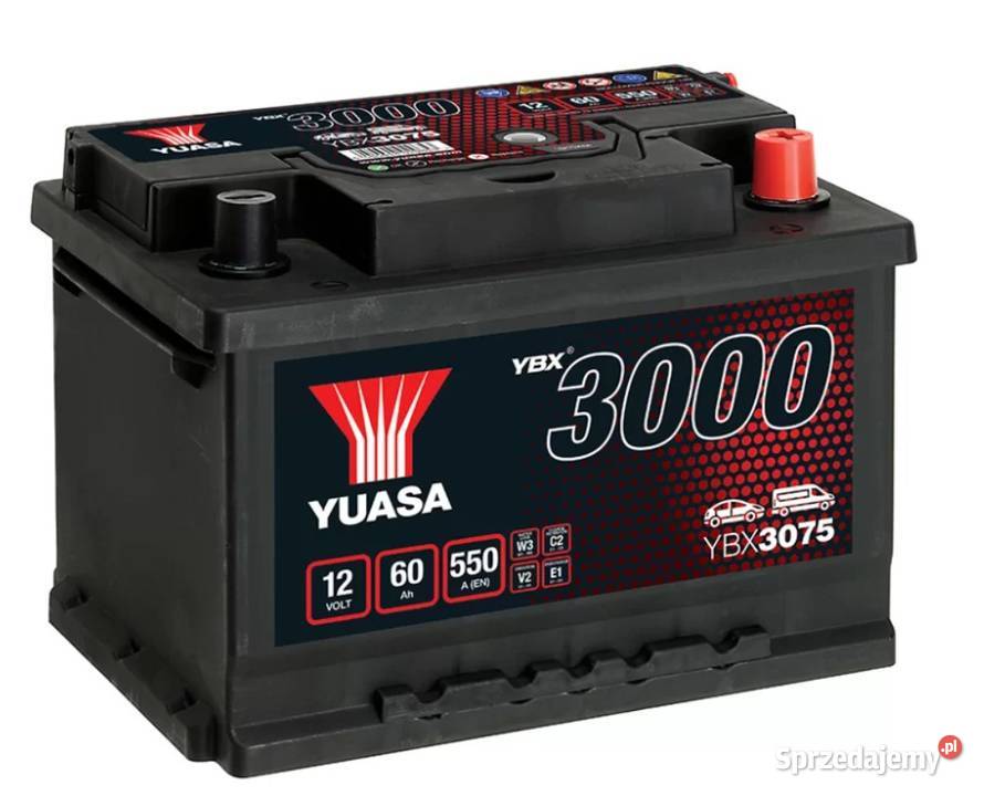 Akumulator Yuasa Standard 12V 60Ah 550A Prawy osobowe Wałbrzych