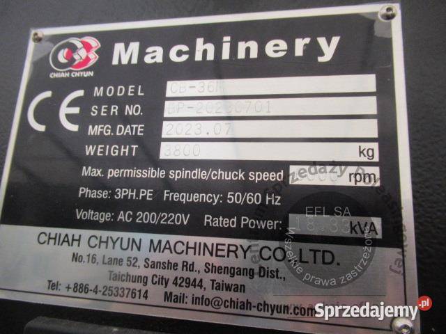 Poziome centrum tokarskie CHIAH CHYUN MACHINERY Produkcja Magnice