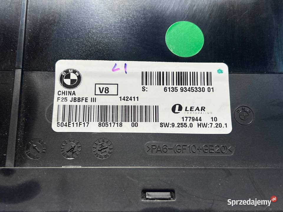 BMW X3 F25 X4 F26 MODUŁ STEROWNIK KOMFORTU JBBFE sprzedam