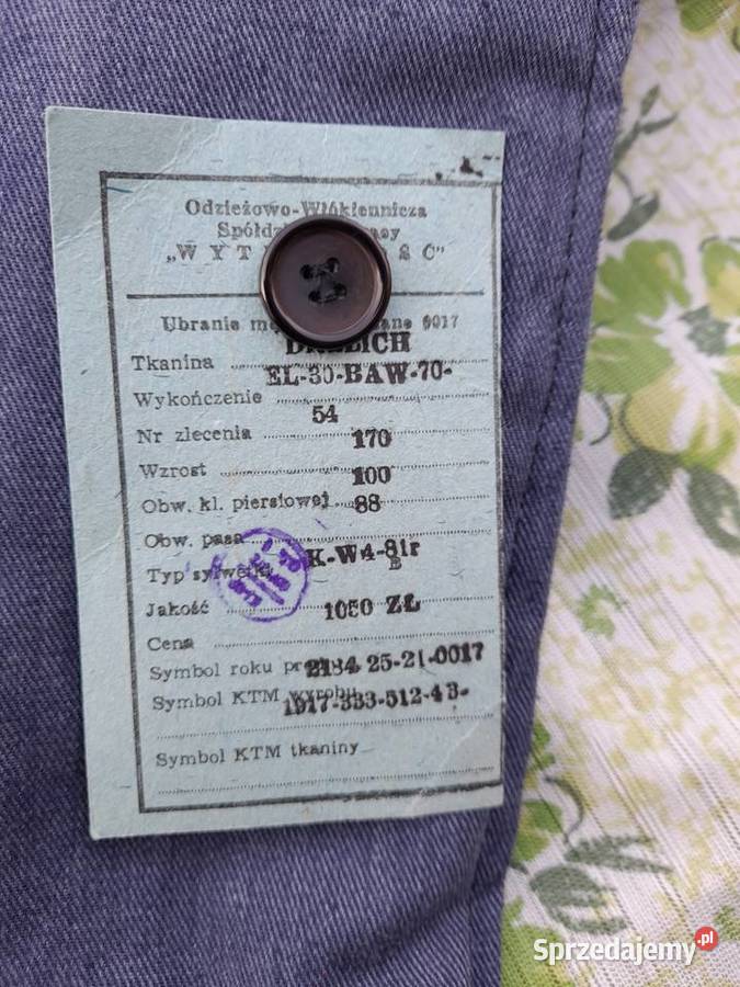 Sprzedam org z PRLu kufajkę spodnie ocieplane Pozostałe Poznań