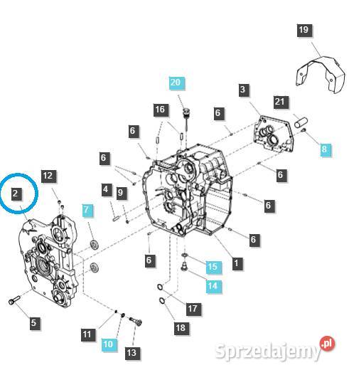 Obudowa przekładni mechanicznej TRG280 LS Skrzynia biegów Tajęcina