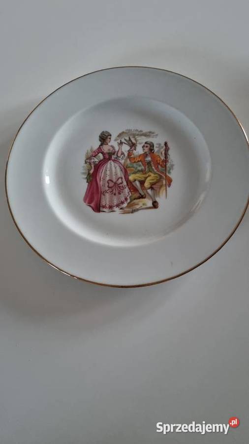 Talerz Dekoracyjny Porcelana Limoges Scenka