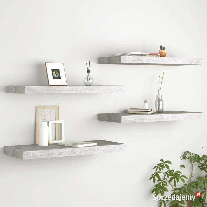 Półki ścienne 4 szarość betonu 60 x 235 x 38 MDF mazowieckie Warszawa