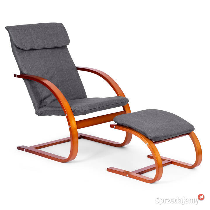 Fotel fiński bujany z podnóżkiem finka leżanka Smogorzów