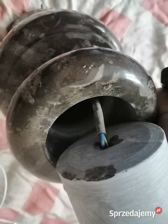 marmurowa lampa stolowa brak klosza Legnica