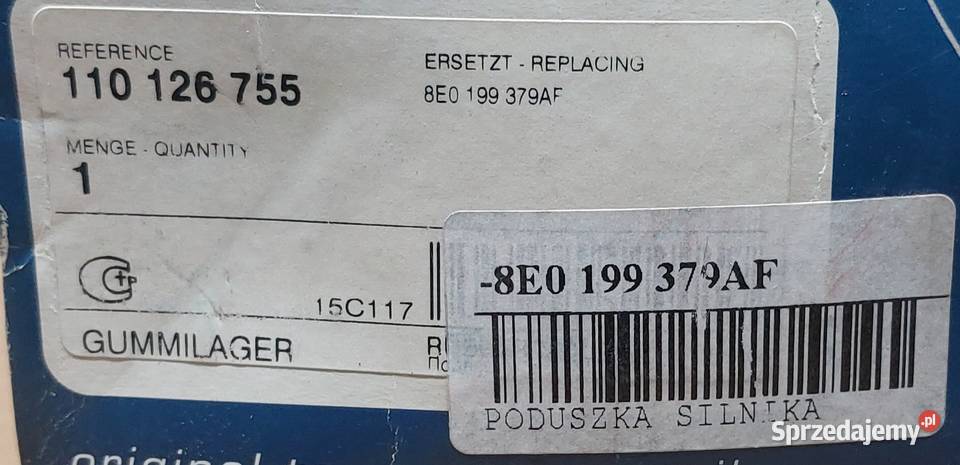 PODUSZKA SILNIKA AUDI A4 B6 B7 24 30 32 dolnośląskie Mielęcin sprzedam