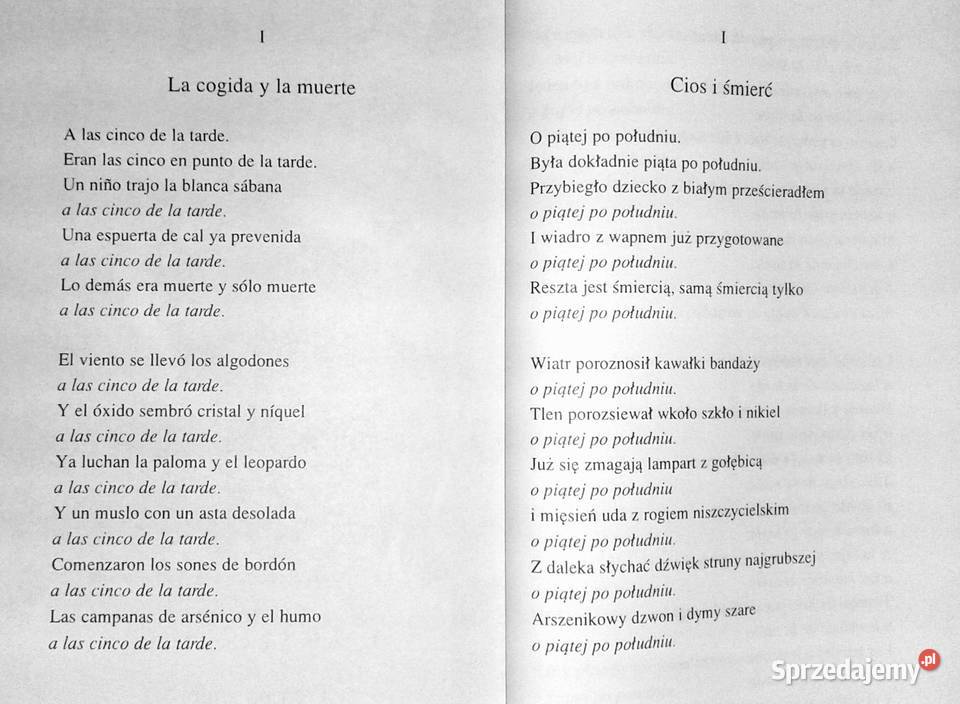 Poezje Federico Garca Lorca miękka lubelskie Chełm