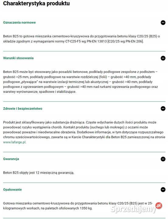 La Farge Beton B20 25 Gdów