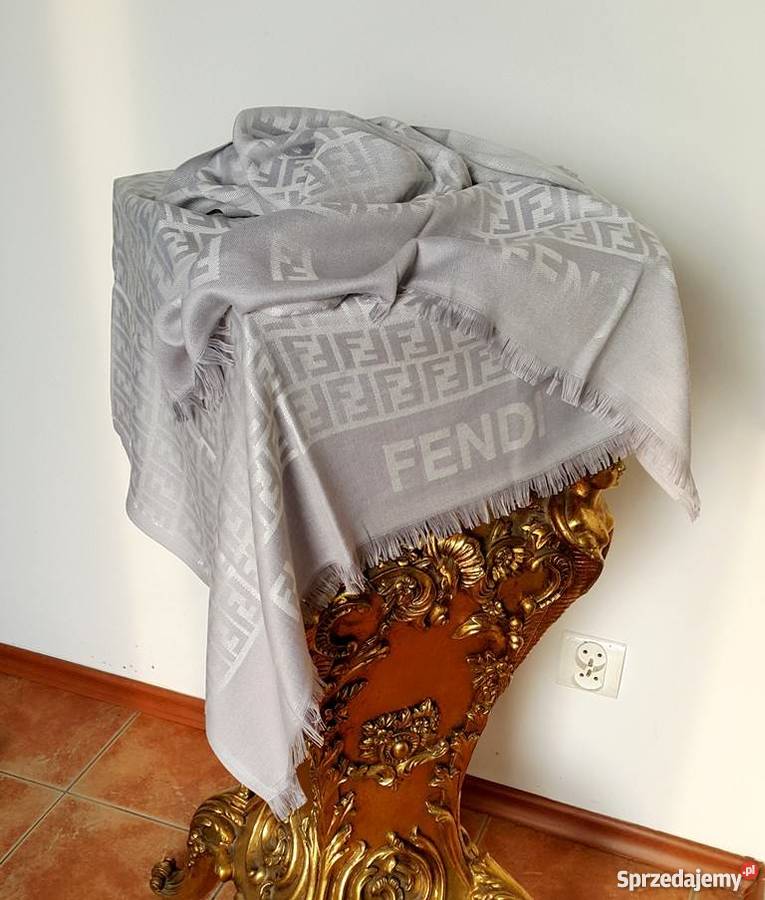 FENDI SZAL DUŻA CHUSTA MONOGRAM DWUSTRONNY JASNY kujawsko-pomorskie Bydgoszcz