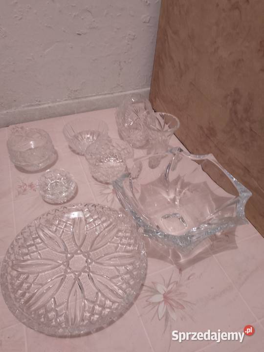 Kryształy i talerze lata 7080 Porcelana i szkło Sieradz