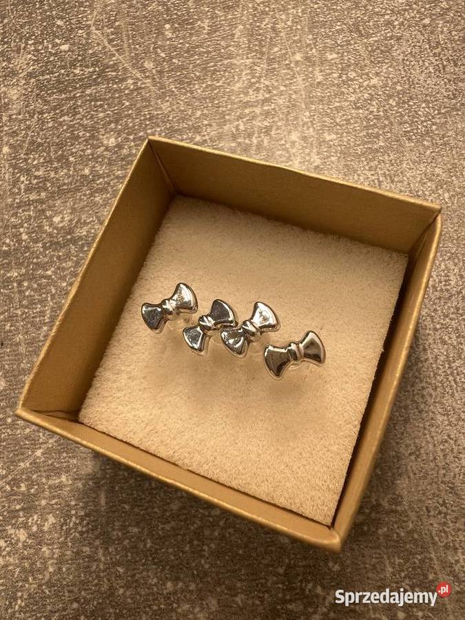 Kolczyki srebrne kokardy kokarda Kolczyki
