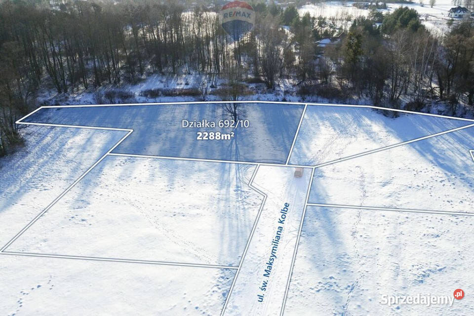 Działka rzeką pow 2288 m2 Budy Zosine WZ 40m