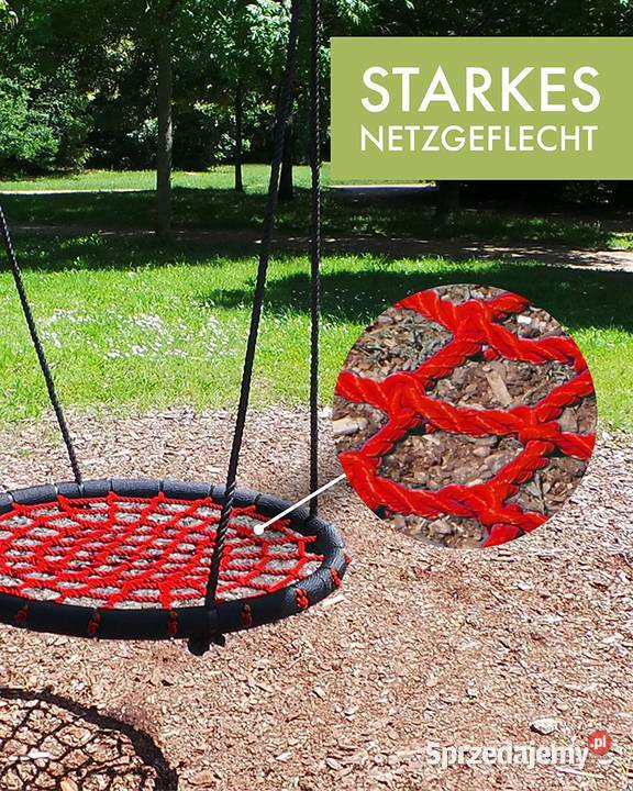 HUŚTAWKA BOCIANIE GNIAZDO XL 100 ZIELONO CZARNA Kalety