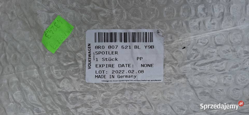 AUDI Q5 8R SQ5 SLINE DOKŁADKA ZDERZAKA TYŁ osobowe Bieleń