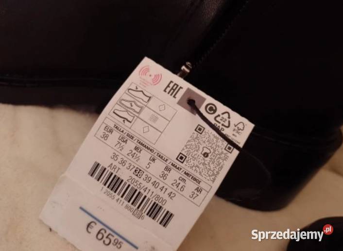 38 ZARA Długie Kozaki kolano muszkieterki z małopolskie Kraków
