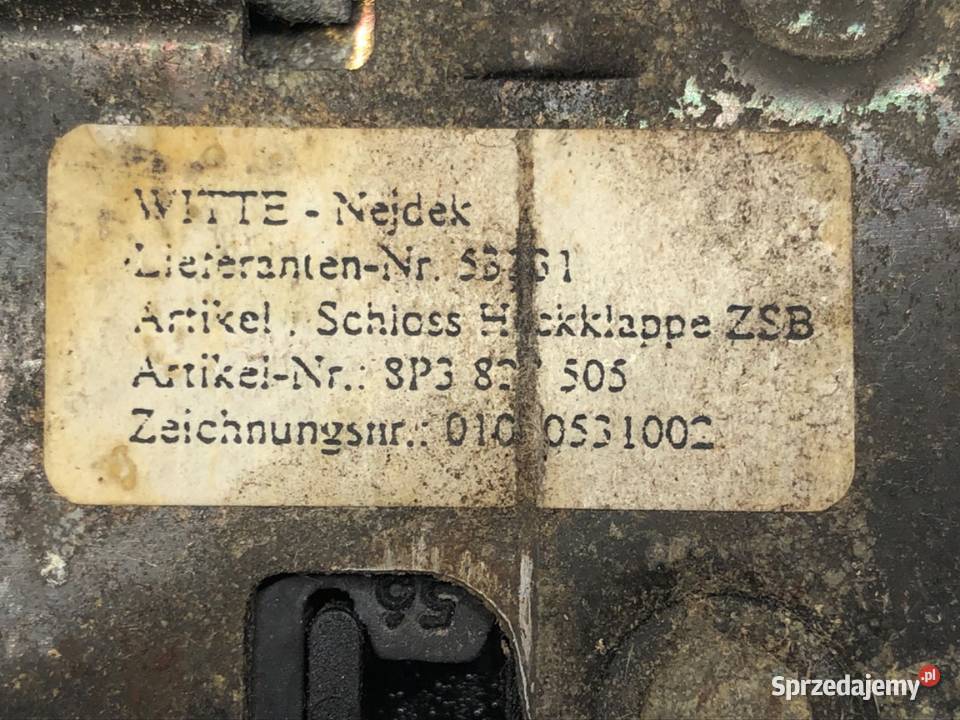 ZAMEK KLAPY TYŁ AUDI A3 8P Hatchback 8P3827505