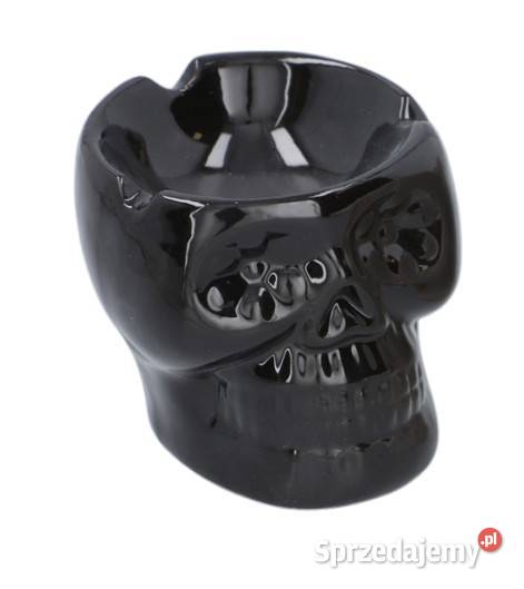 Czarna Popielniczka w Kształcie Czaszki śląskie Ostrowy nad Okszą