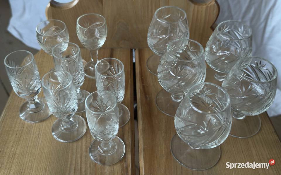 Kryształowe Kieliszki PRL 12 małopolskie Bukowina Tatrzańska