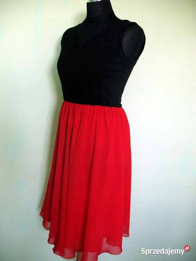Sukienka dzianina i szyfon 36 S biust 88 Siedlce
