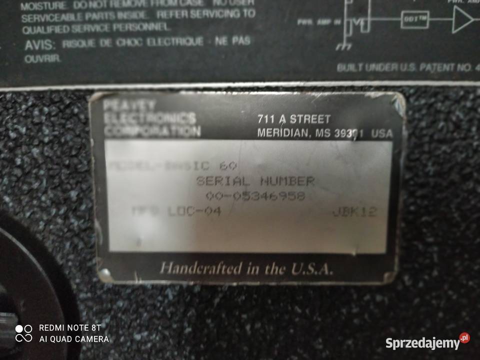 Combo basowe Peavey BASIC 60 made in USA Wzmacniacze i pokrewne Krasnystaw