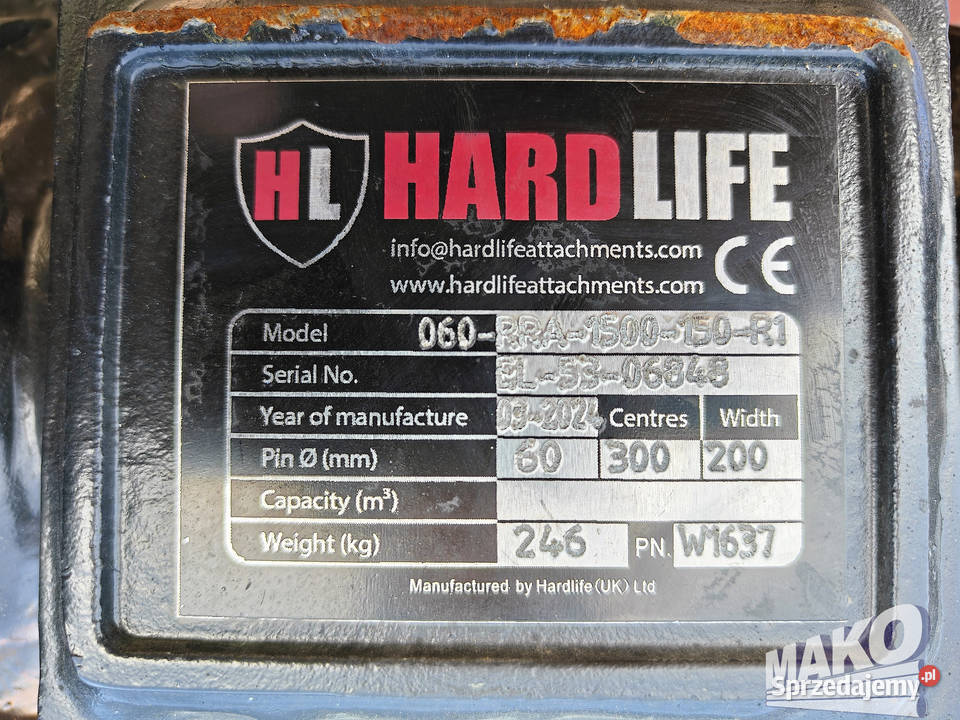 Grabie zrywaki HardLife 152 do koparki do 10 ton Ostrowiec Świętokrzyski