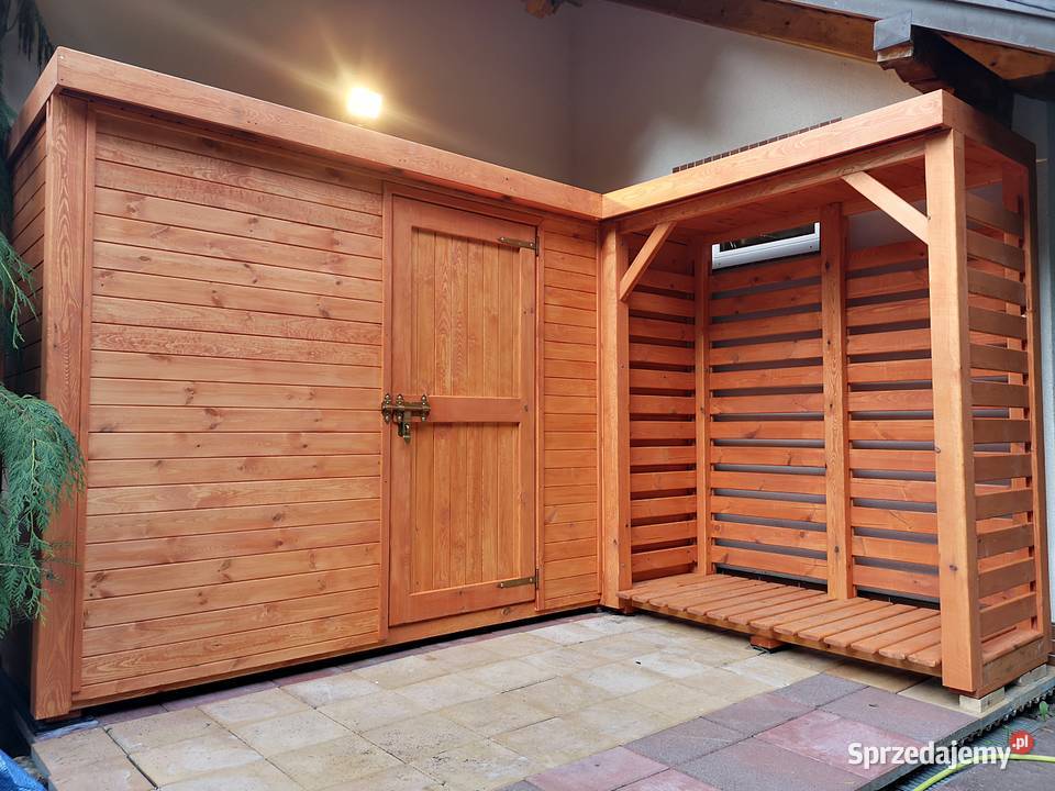 Domek narzędziowy z drewutnią domek ogrodowy śląskie
