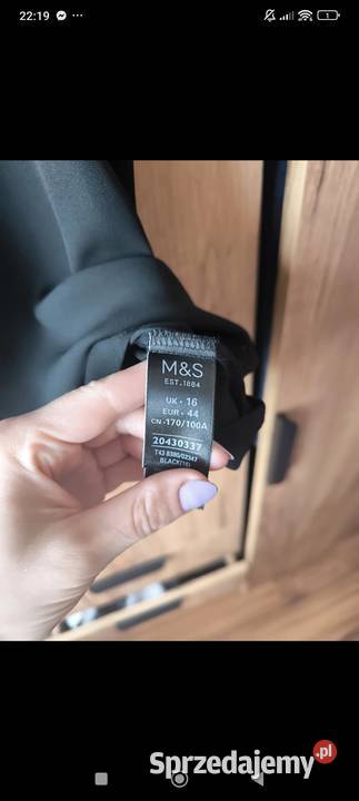 Czarna elegancka bluzka damska Marks&amp;Spencer sprzedam