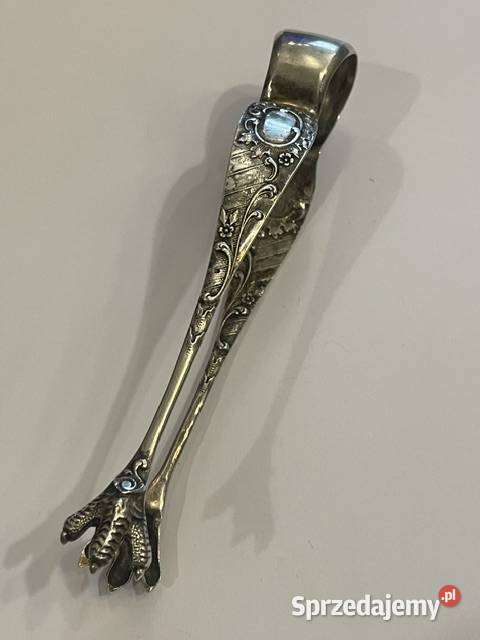 Kolekcjonerskie szczypce do cukru srebro 800