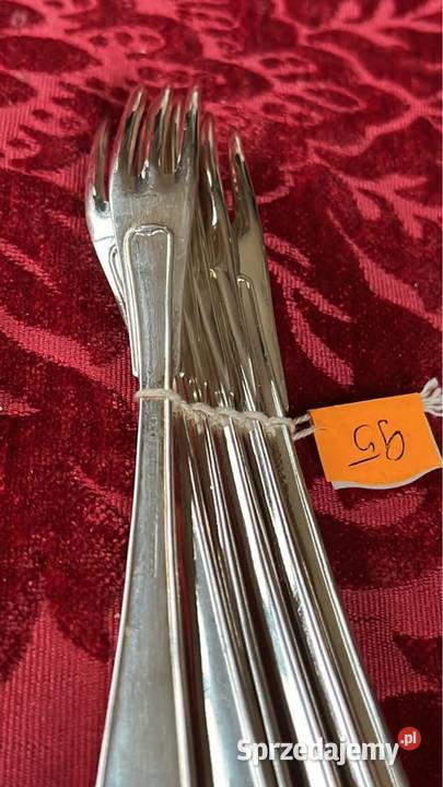 Platerowe widelczyki Do zakąsek Sygnowane punce