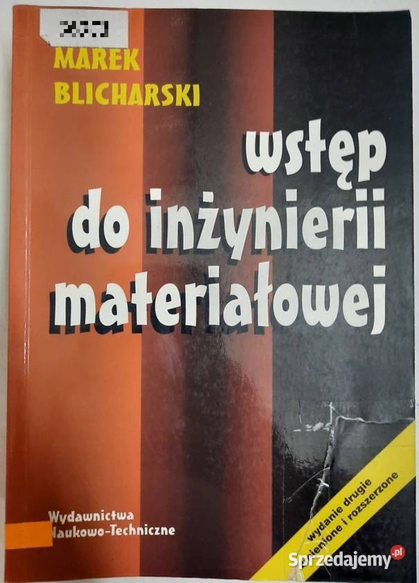 WSTĘP DO INŹYNIERII MATERIAŁOWEJ BLICHARSKI mazowieckie sprzedam