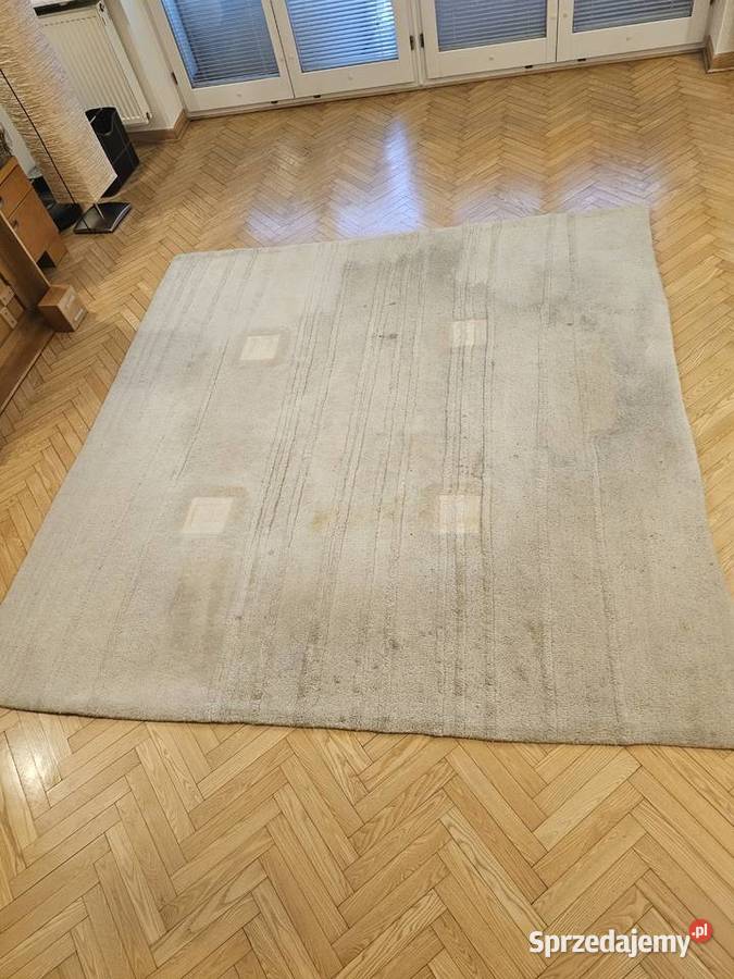 Dywan biały odcień kremowy 100 wełna 200200 Kraków