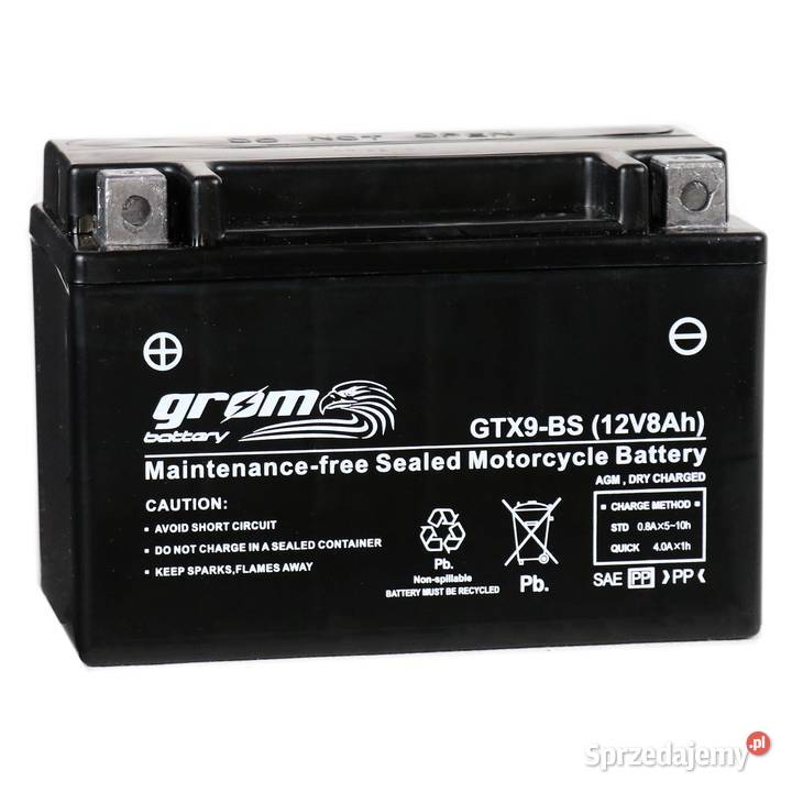 Akumulator 8Ah 130A GROM GTX9BS YTX9BS 12V Oświęcim
