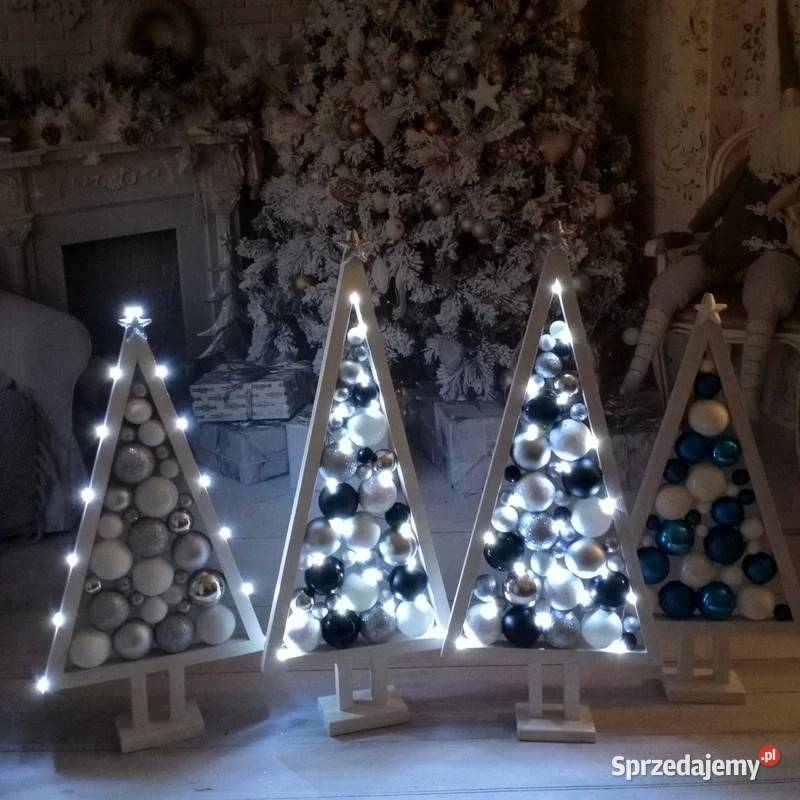 choinki drewniane Boże Narodzenie święta Wyposażenie wnętrz śląskie Kalety