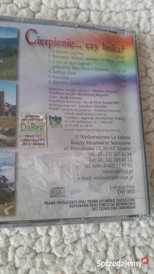 Sluchowisko CIERPIENIE CZY ŁASKA La Salette CD lubelskie Puławy