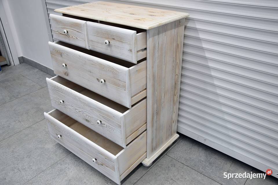 komoda z szufladami z drewna sosnowego nowa Komody