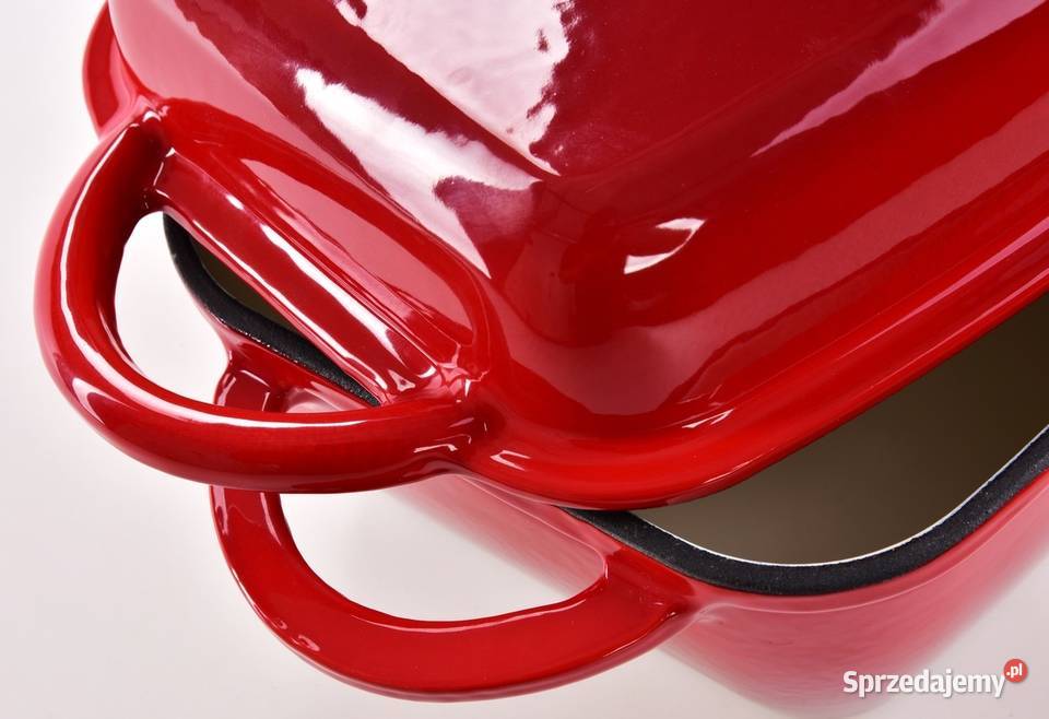 Duża masywna brytfanna z pokrywką grillową