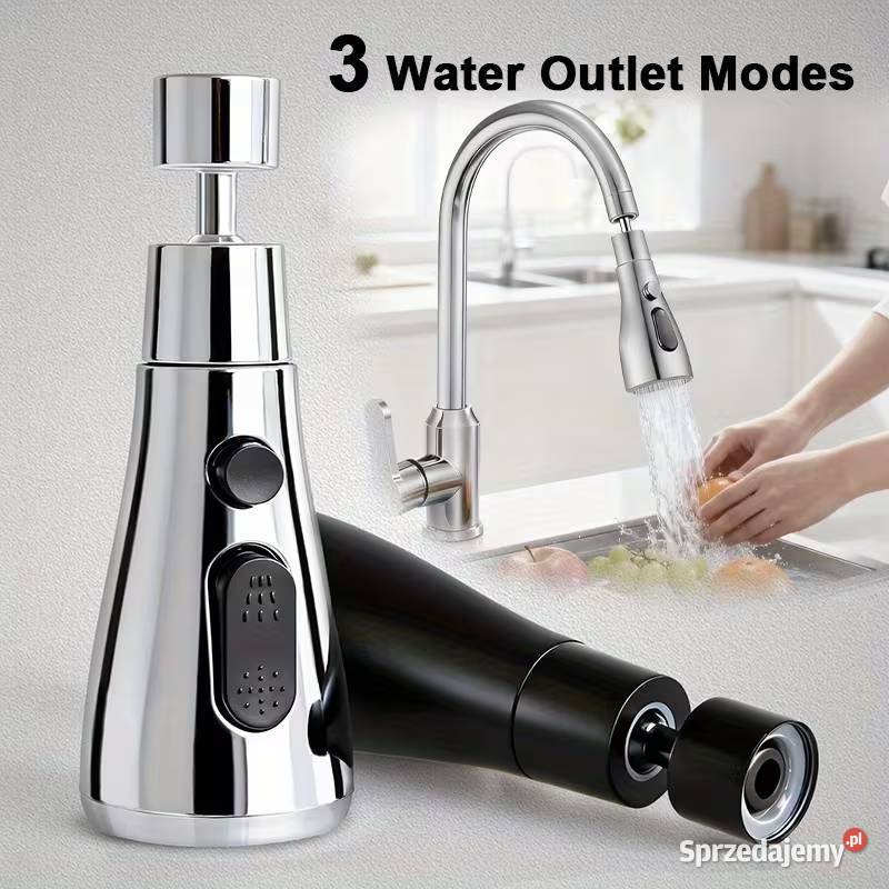 Przedłużka Kranu 3 Tryby Obrotowa Adapter Pozostałe mazowieckie Płock