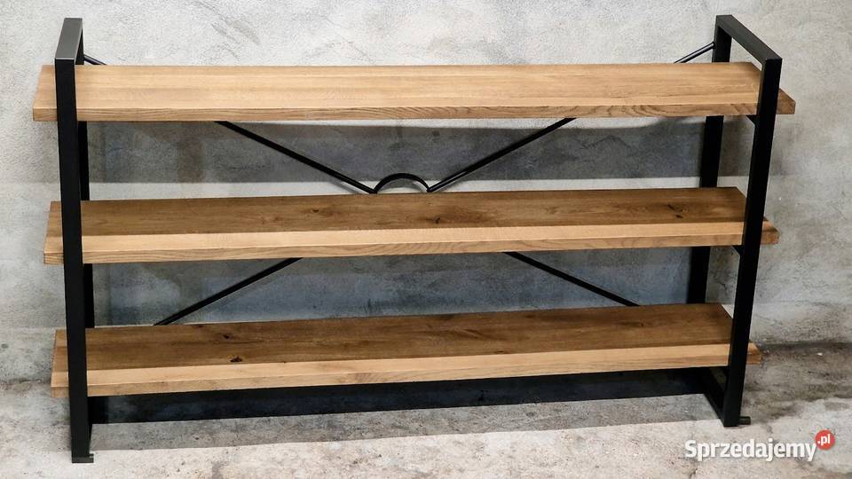 Regał NA WYMIAR na książki DĘBOWY DĄB oflis loft Bartoszyce sprzedam