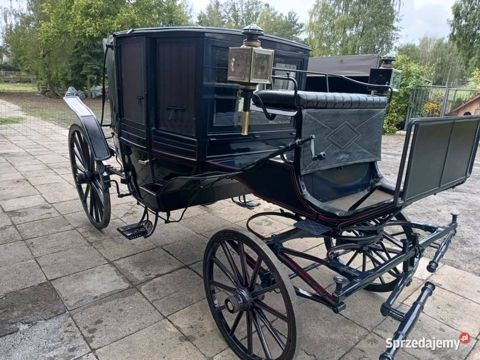 Glaslandauer Granatowy Lando Powóz Bryczka łódzkie Dobroń