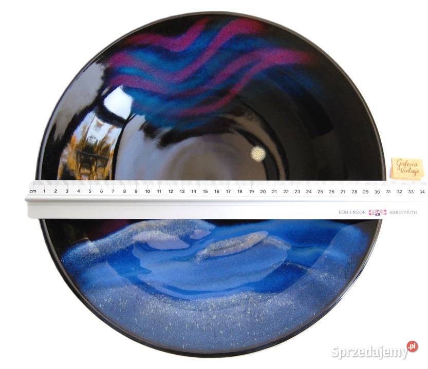 Talerz ścienny patera kamionka ręcznie malowana Lublin sprzedam