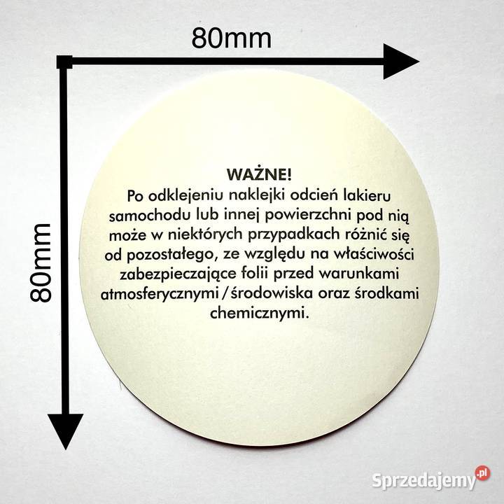 Zestaw 10x Naklejki kibica na auto samochód 8x8 Warszawa