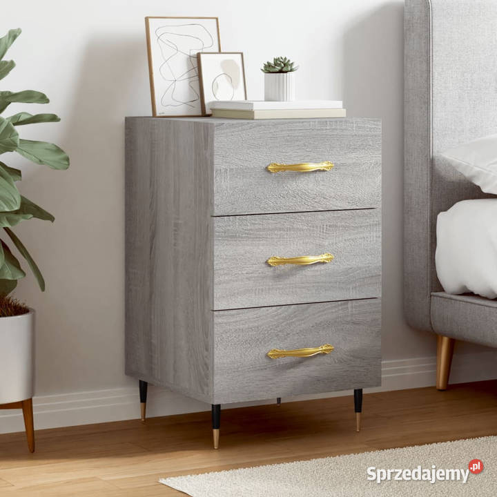 Szafka nocna szary dąb sonoma 40x40x66 WM827642 Nocne