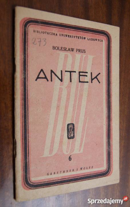 Bolesław Prus Antek 1946 literatura piękna - proza polska
